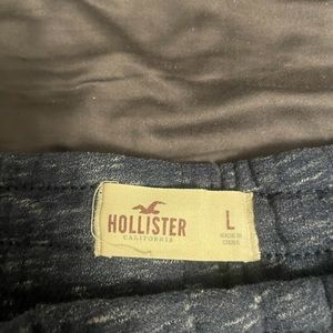 Hollister navy blue cuffed track pants